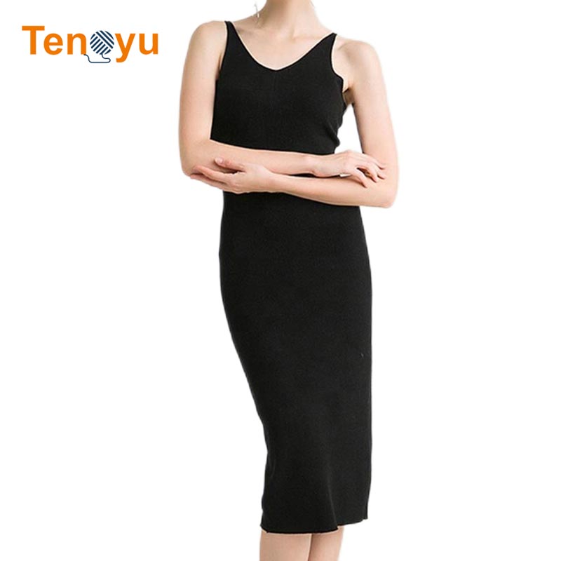 OEM/ODM Custom Sexy Sleeveless Vest Sweater Dress