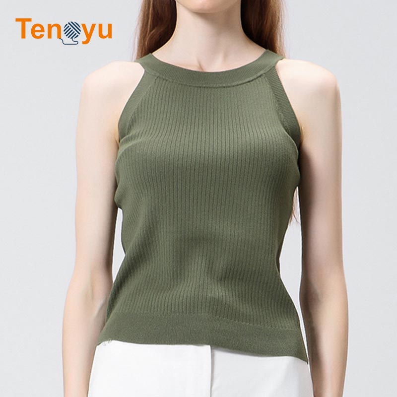 OEM/ODM Rib Knit Women Sweater Vest Manufacturer