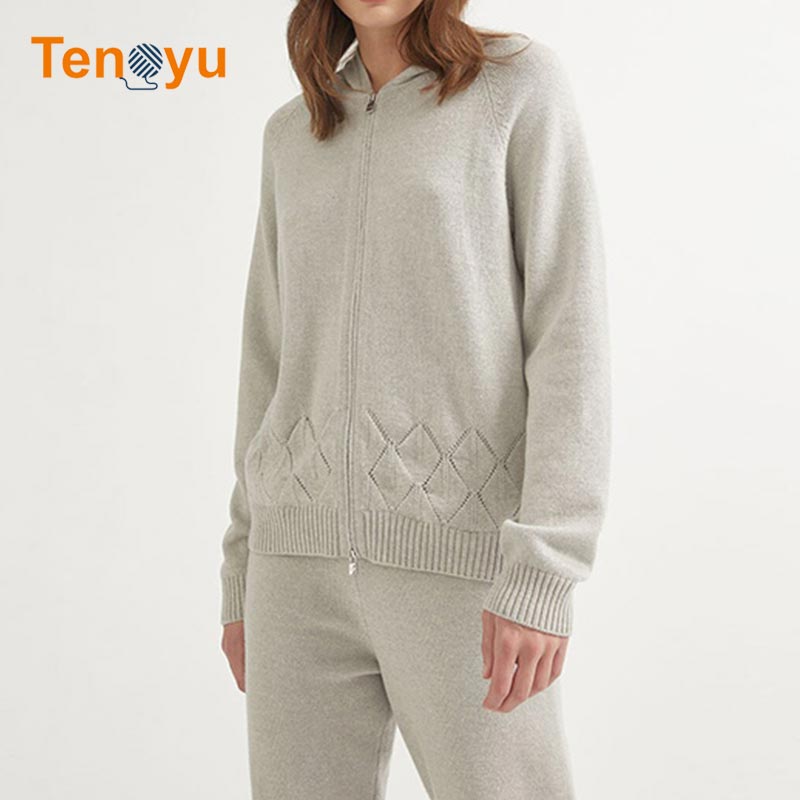 OEM/ODM Custom Women 100% Wool Hoodie Manufacturer