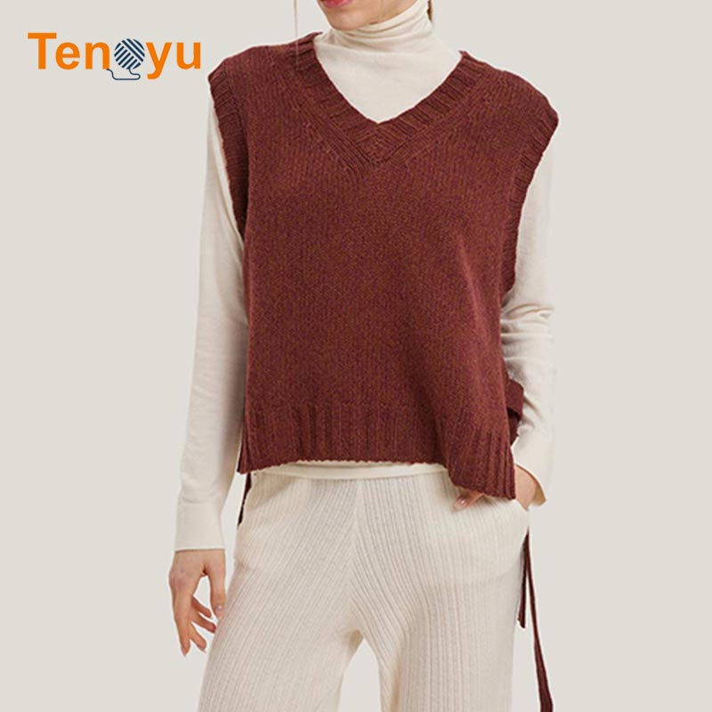 OEM/ODM Custom Winter Knitted Women Vest Manufacturer