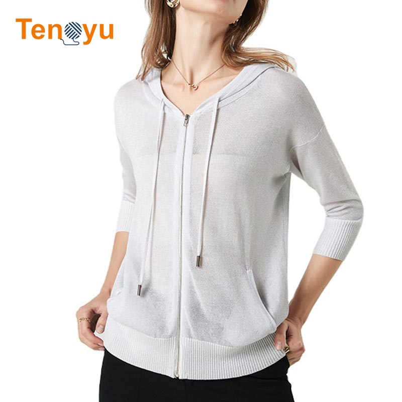 OEM/ODM Custom Zip Cardigan Knitted Hoodie Manufacturer