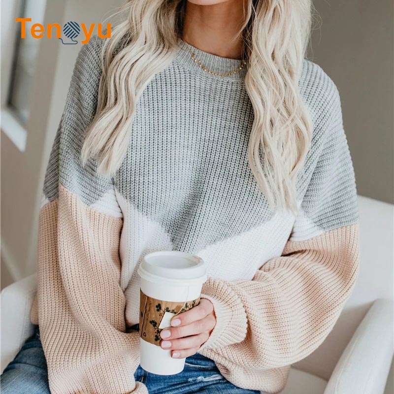 OEM/ODM Oversized Warm Women Pullover Knit Sweater