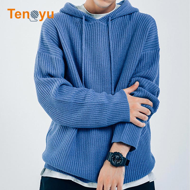 OEM/ODM Manufacturer Custom Men Knit Hooded Sweater