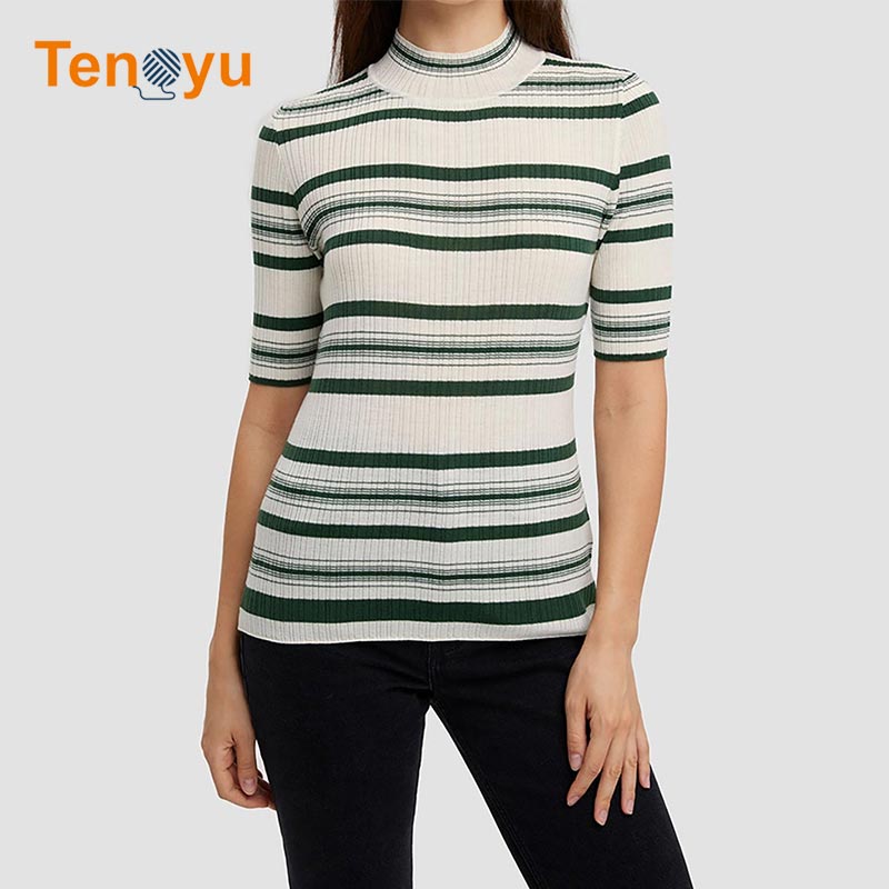 OEM/ODM Custom Knit Striped Skinny Women Sweater