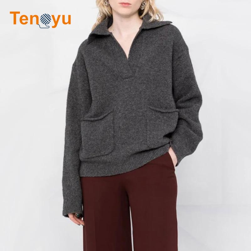 OEM/ODM Winter Cashmere Oversized Ladies Knit Sweater