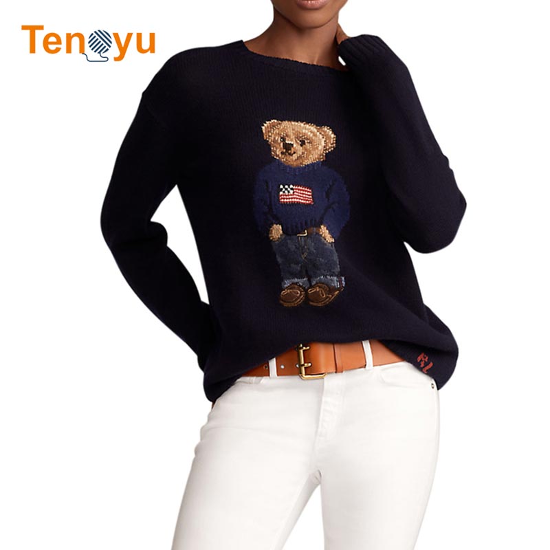 OEM/ODM Fashion Jacquard Women's Pullover Sweater