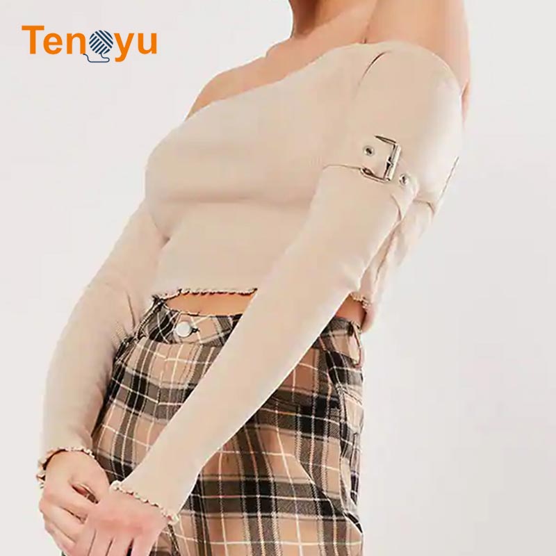 OEM/ODM Custom Casual Knit Cropped Women's Sweater