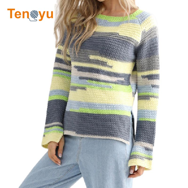 OEM/ODM Custom Spring Long Sleeve Knit Women Sweater