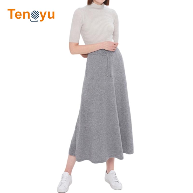 OEM/ODM Factory Custom 100% Cashmere Knitted Skirt