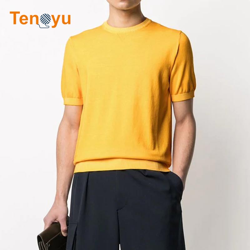 OEM/ODM Summer Men Pullover Short Sleeve Sweater