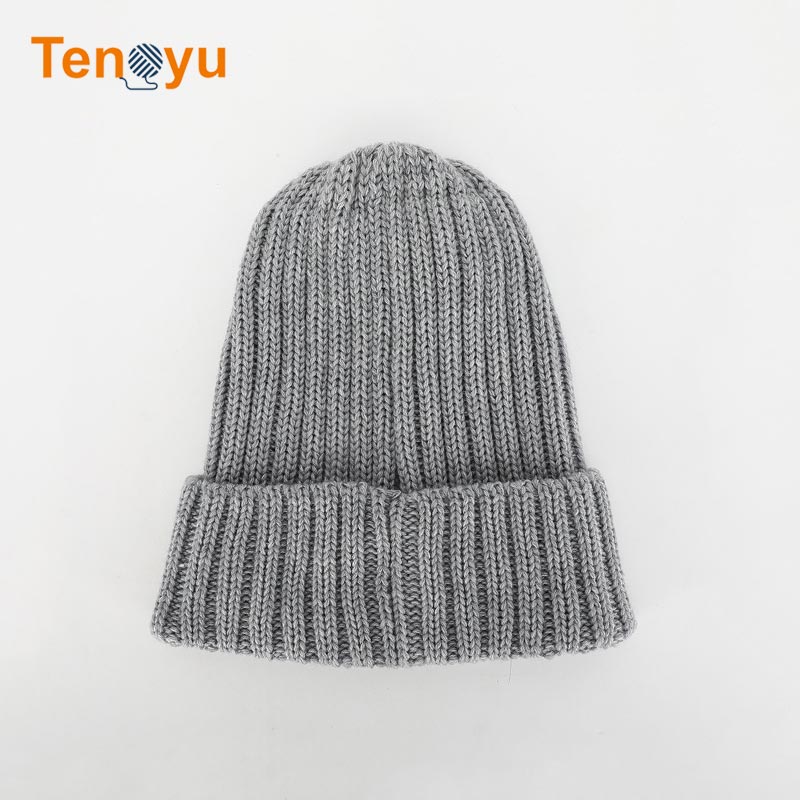 OEM/ODM Wholesale Custom Rib Knit Women Beanie Hat