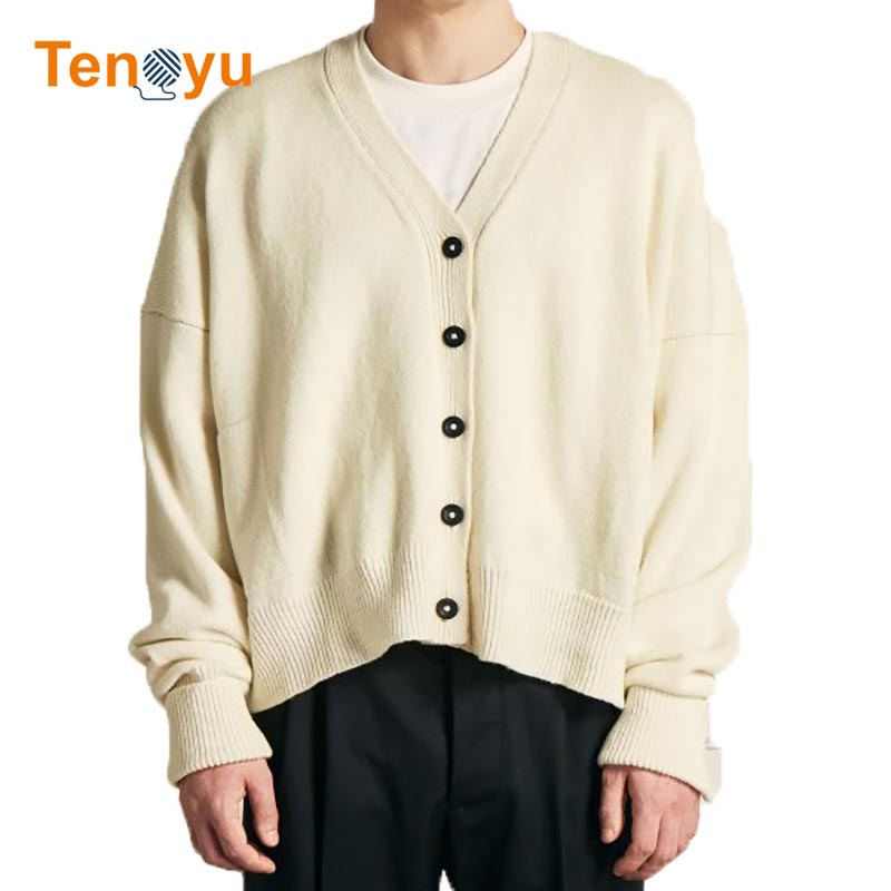 OEM/ODM Custom Soft Warm Men Knit Cardigan Sweater