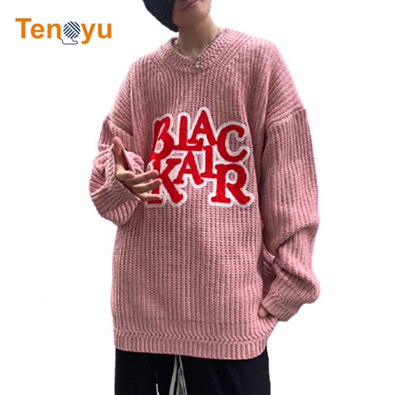 OEM/ODM Custom Colorful Sweater Jacquard Streetwear