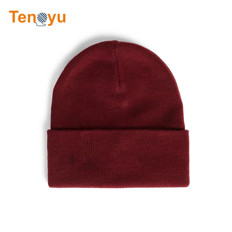 OEM/ODM Custom Recycled Yarn Warm Solid Winter Hat