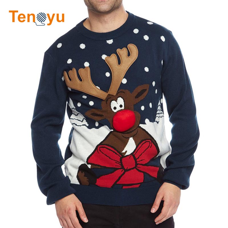 OEM/ODM Custom Knit Pattern Pullover Christmas Sweater