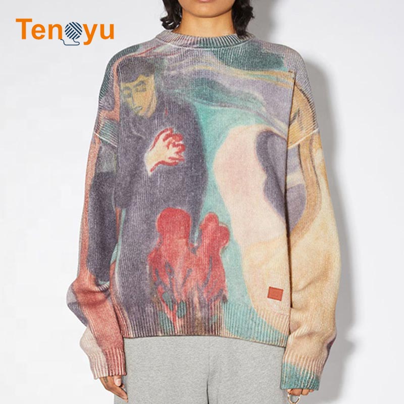 OEM/ODM Custom Full Print Men Streetwear Sweater