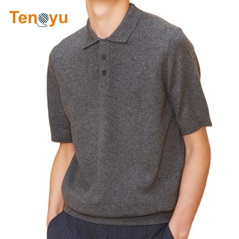 OEM/ODM Summer Men Knitted Short Sleeve Sweater