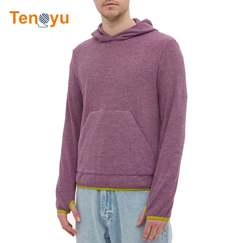 OEM/ODM Fall Men Long Sleeve Knitted Hoodie Sweater