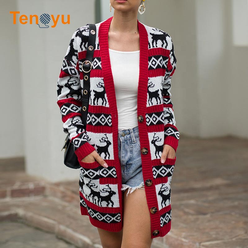 OEM/ODM Custom Pattern Knitted Jacquard Sweater