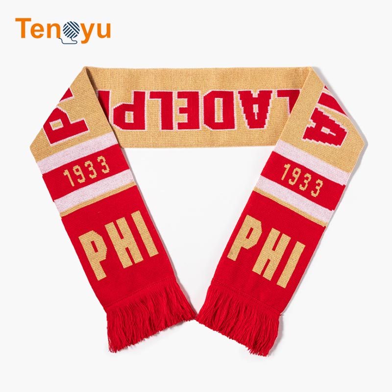 OEM/ODM Custom Winter Polyester Jacquard Knit Scarf