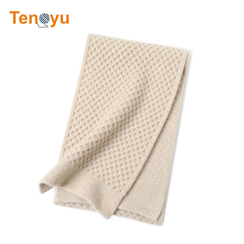 OEM/ODM Wholesale Custom 100% Cashmere Knitted Scarf