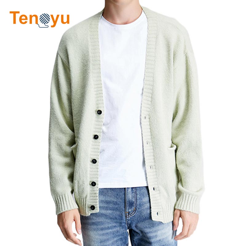 OEM/ODM Custom Men Wool Knitted Cardigan Sweater