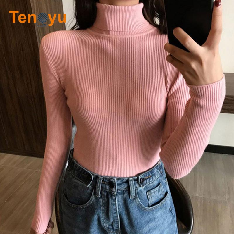 OEM/ODM Ribbed Pullover Long Sleeve Turtleneck Sweater