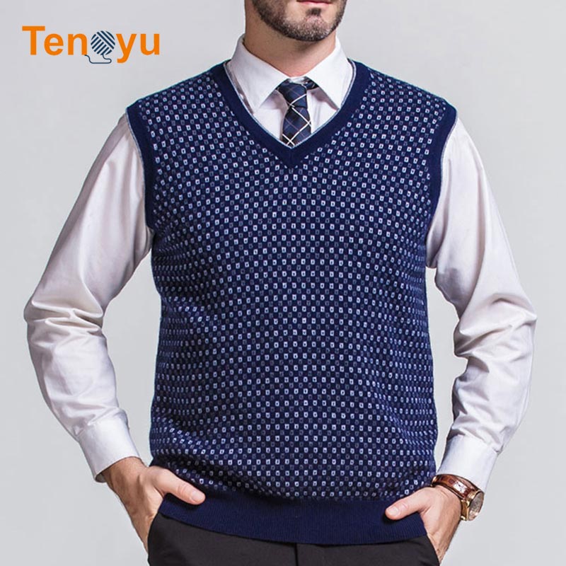 OEM/ODM Casual Sweater Vest Men Cashmere Sweater