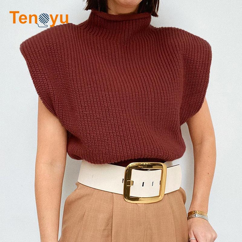 OEM/ODM New Loose Short Sleeve Turtleneck Sweater