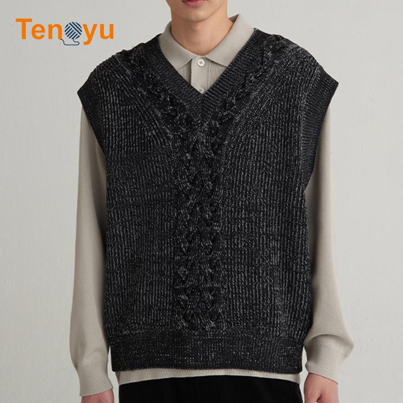 OEM/ODM Spring V-Neck Pullover Knit Sweater Vest