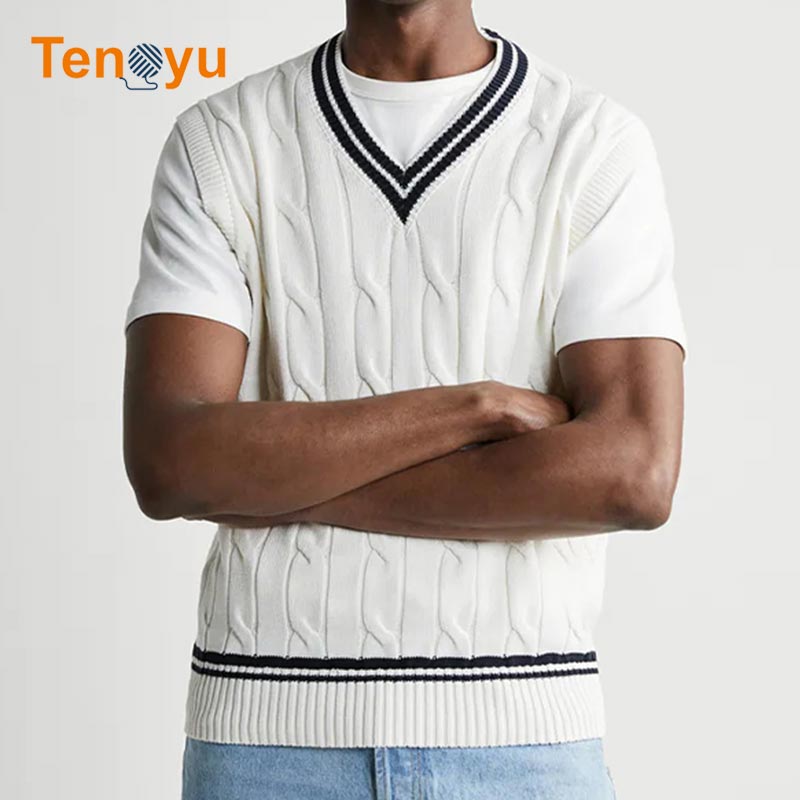 OEM/ODM Autumn Men Knitted Sleeveless Sweater Vest