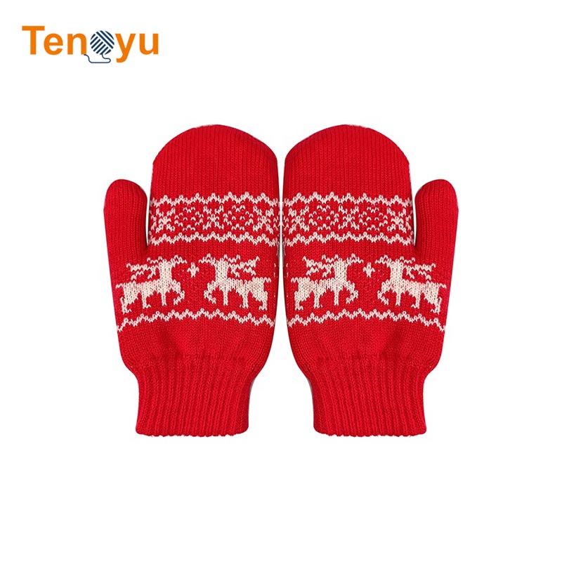 OEM/ODM Cute Christmas Warm Fashion Knitted Gloves