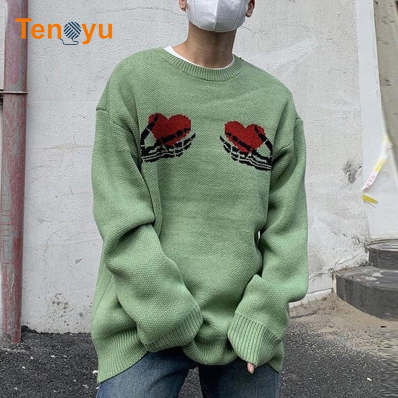 OEM/ODM Custom Men Cotton Knit Streetswear Sweater