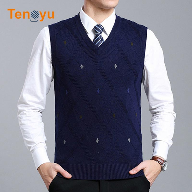 OEM/ODM Custom Sleeveless Knit V-Neck Sweater Vest