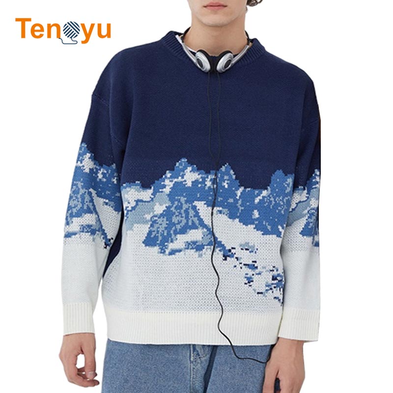 OEM/ODM Custom Couples Knitted Jacquard Sweater