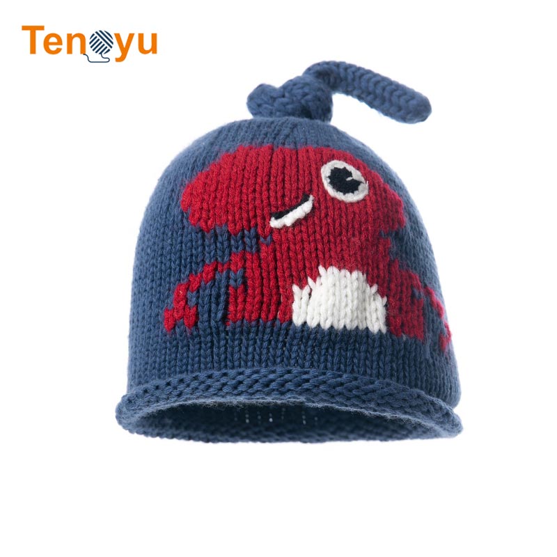 OEM/ODM Custom Cute Jacquard Kids Knit Beanie Hat