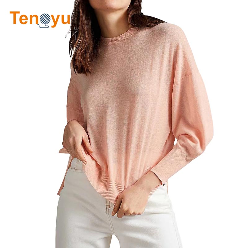 OEM/ODM Lightweight Front And Back Slit Sweater