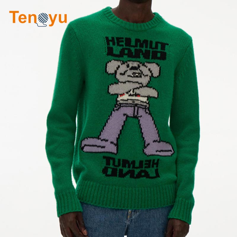 OEM/ODM Custom Logo Loose Men Pullover Knit Sweater